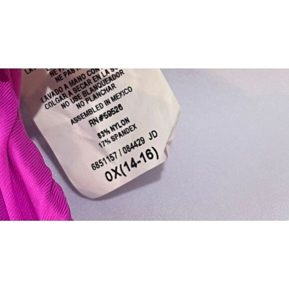 Becca Etc Color Code - Women's Plus Size One Piece Swimsuit, Plunge Neck - Picture 6 of 6